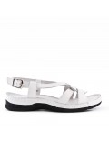 Comfort sandal in faux leather