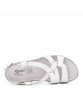 Comfort sandal in faux leather