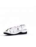 Comfort sandal in faux leather