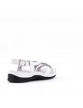 Comfort sandal in faux leather