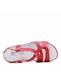 Sandale comfort en simili cuir