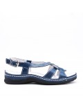 Comfort sandal in faux leather