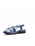 Comfort sandal in faux leather