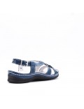 Comfort sandal in faux leather