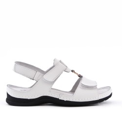 Sandale comfort en simili cuir