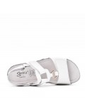 Comfort sandal in faux leather