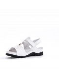 Comfort sandal in faux leather