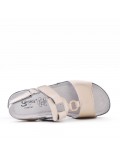 Sandale comfort en simili cuir