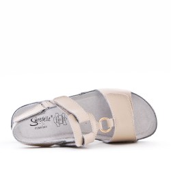 Sandale comfort en simili cuir