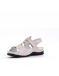 Comfort sandal in faux leather