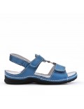 Comfort sandal in faux leather