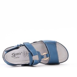 Sandale comfort en simili cuir