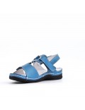 Comfort sandal in faux leather