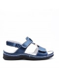 Comfort sandal in faux leather