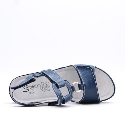 Comfort sandal in faux leather