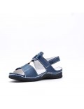 Comfort sandal in faux leather