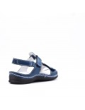 Comfort sandal in faux leather