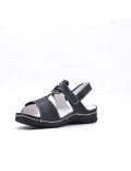 Comfort sandal in faux leather