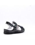 Comfort sandal in faux leather