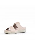 Comfort sandal in faux leather