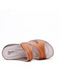 Comfort sandal in faux leather