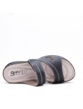 Comfort sandal in faux leather