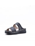 Comfort sandal in faux leather