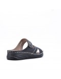 Comfort sandal in faux leather