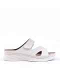 Comfort sandal in faux leather