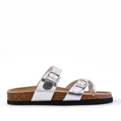 Women sandal in faux leather