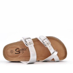 Women sandal in faux leather