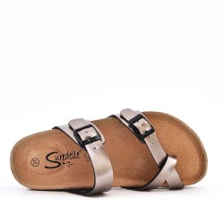 Sandale en simili cuir pour femme