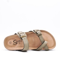 Sandale en simili cuir pour femme