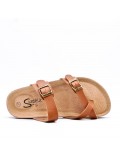 Women sandal in faux leather