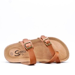 Women sandal in faux leather