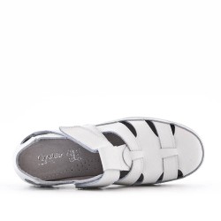 Sandale comfort en simili cuir