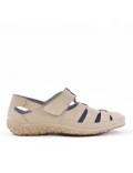 Comfort sandal in faux leather