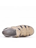 Comfort sandal in faux leather