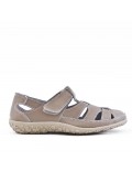 Comfort sandal in faux leather