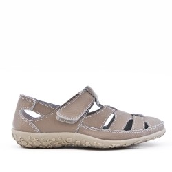 Comfort sandal in faux leather