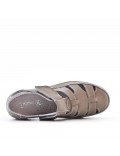 Comfort sandal in faux leather