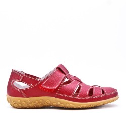 Comfort sandal in faux leather