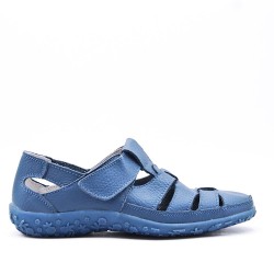 Sandale comfort en simili cuir