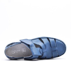 Sandale comfort en simili cuir