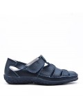 Comfort sandal in faux leather