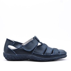 Comfort sandal in faux leather