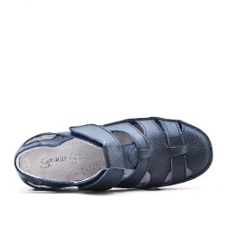 Sandale comfort en simili cuir