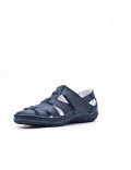 Comfort sandal in faux leather