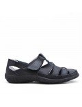 Comfort sandal in faux leather