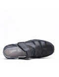 Comfort sandal in faux leather